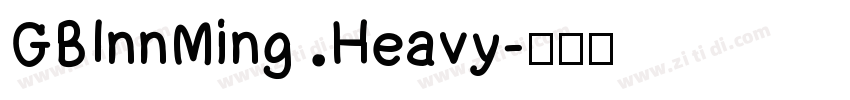 GBInnMing Heavy字体转换